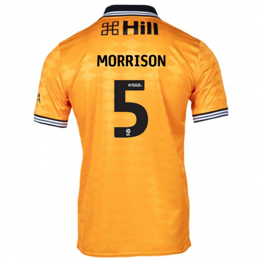 Danxen Kinderen Michael Morrison #5 Oranje Thuisshirt Thuistenue 2024/25 T-Shirt