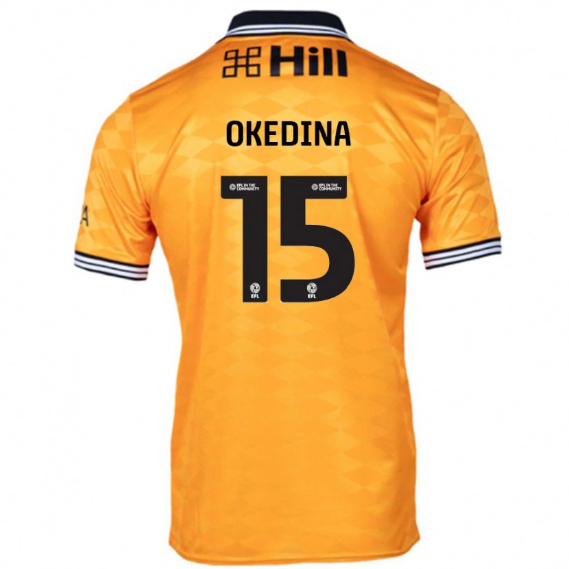 Danxen Kinderen Jubril Okedina #15 Oranje Thuisshirt Thuistenue 2024/25 T-Shirt