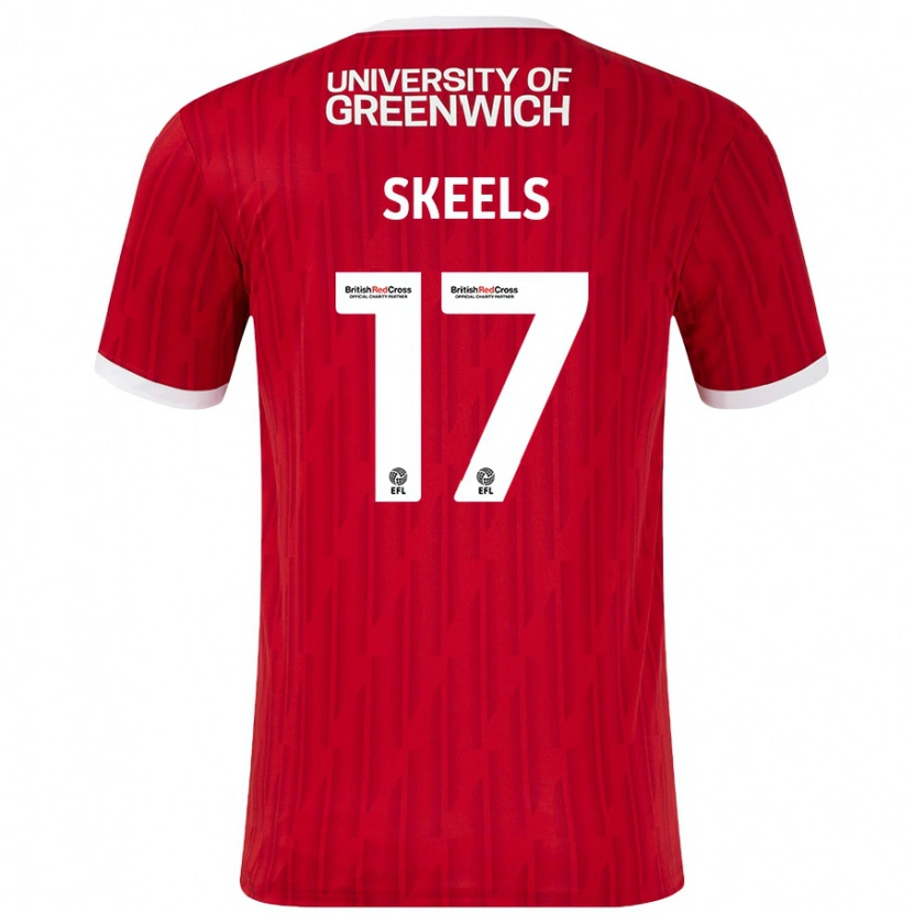 Danxen Kinderen Kiera Skeels #17 Rood Wit Thuisshirt Thuistenue 2024/25 T-Shirt