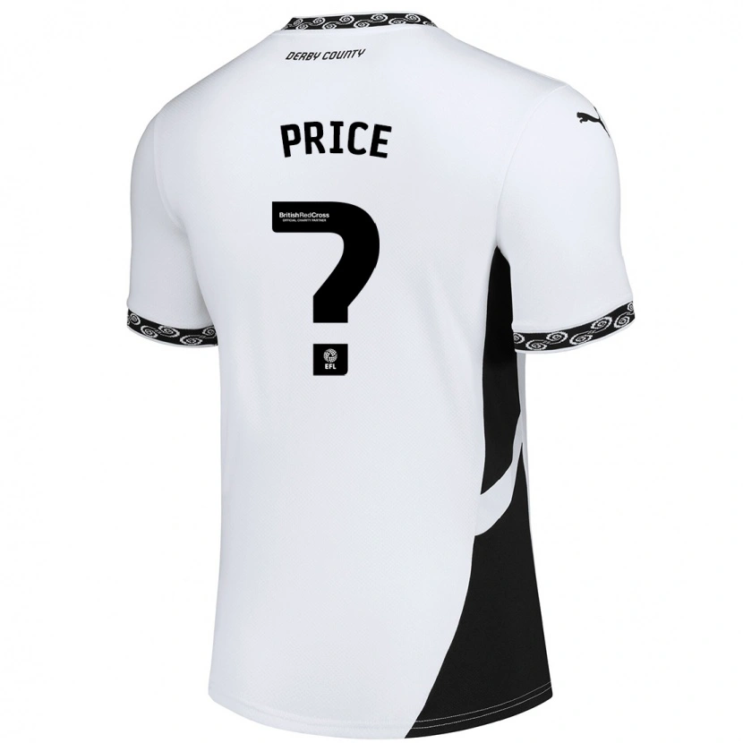 Danxen Kinderen Harley Price #0 Wit Zwart Thuisshirt Thuistenue 2024/25 T-Shirt