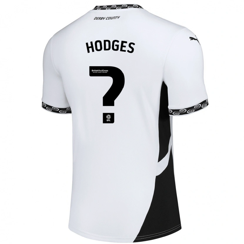 Danxen Kinderen Dantel Hodges #0 Wit Zwart Thuisshirt Thuistenue 2024/25 T-Shirt