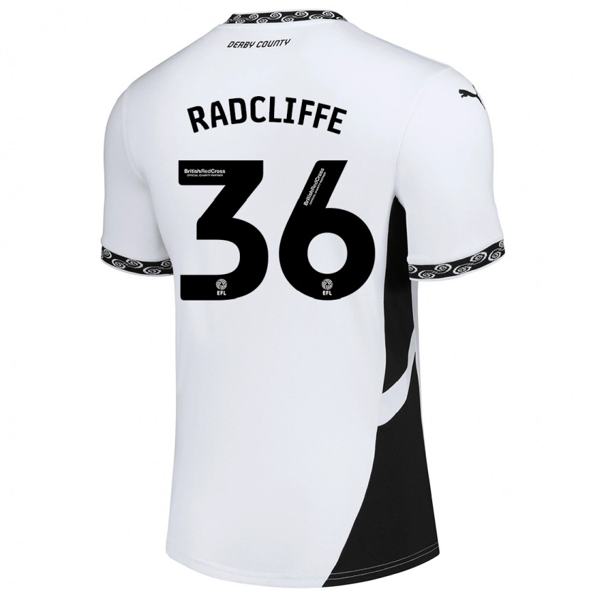 Danxen Kinderen Ben Radcliffe #36 Wit Zwart Thuisshirt Thuistenue 2024/25 T-Shirt