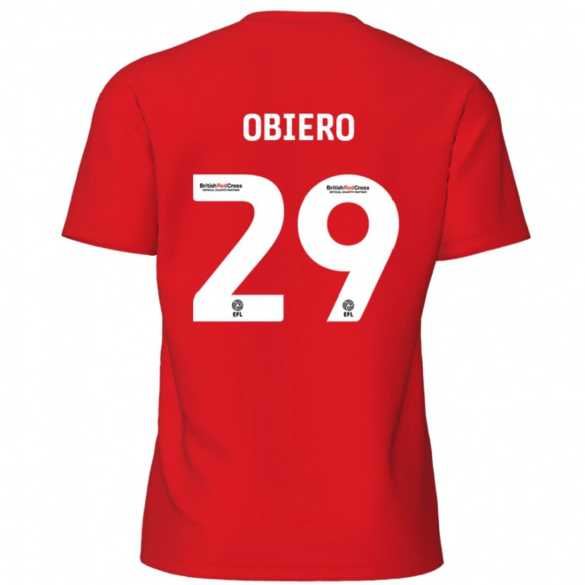 Danxen Kinderen Zech Obiero #29 Rood Thuisshirt Thuistenue 2024/25 T-Shirt