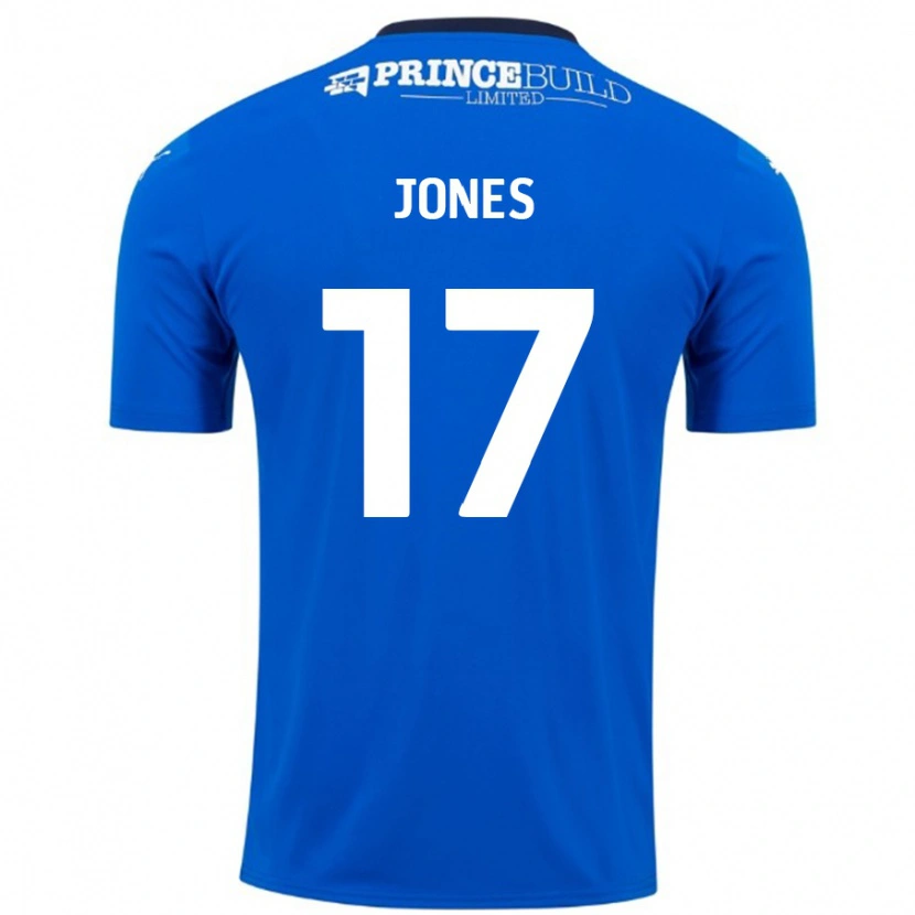 Danxen Kinderen Ricky-Jade Jones #17 Blauw Wit Thuisshirt Thuistenue 2024/25 T-Shirt