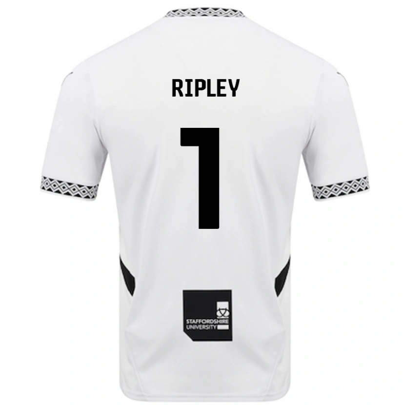 Danxen Kinderen Connor Ripley #1 Wit Thuisshirt Thuistenue 2024/25 T-Shirt