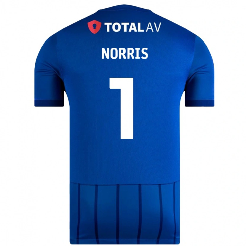 Danxen Kinderen Will Norris #1 Blauw Thuisshirt Thuistenue 2024/25 T-Shirt