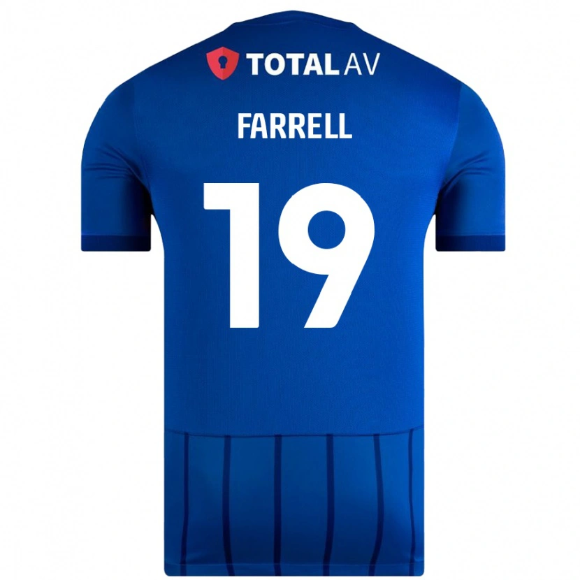 Danxen Kinderen Jacob Farrell #19 Blauw Thuisshirt Thuistenue 2024/25 T-Shirt