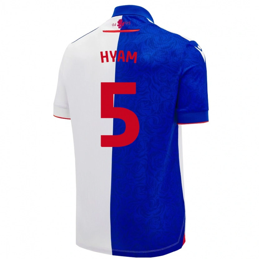 Danxen Kinderen Dominic Hyam #5 Hemelsblauw Wit Thuisshirt Thuistenue 2024/25 T-Shirt