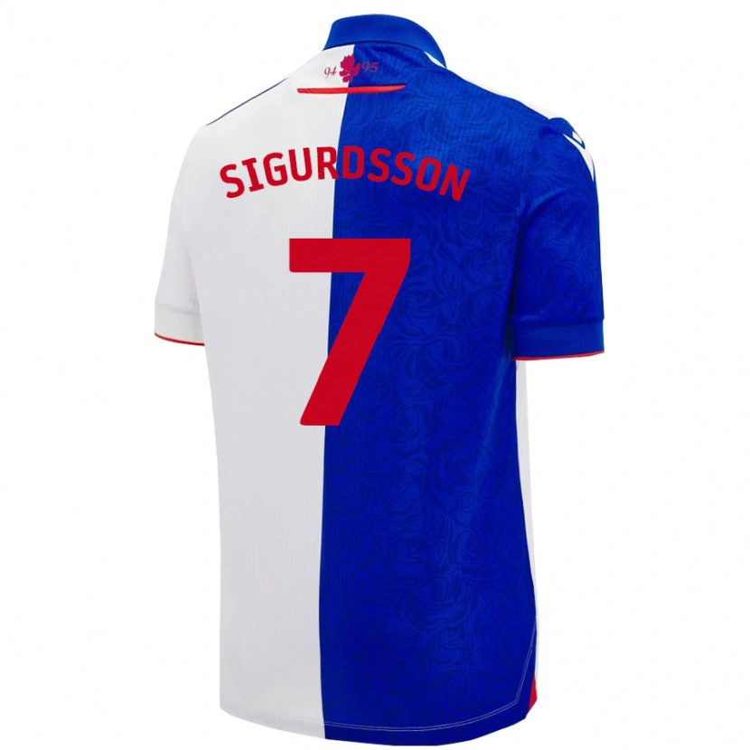 Danxen Kinderen Arnór Sigurdsson #7 Hemelsblauw Wit Thuisshirt Thuistenue 2024/25 T-Shirt