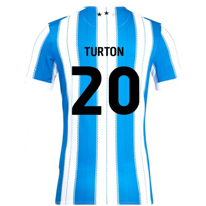 Danxen Kinderen Ollie Turton #20 Blauw Wit Thuisshirt Thuistenue 2024/25 T-Shirt