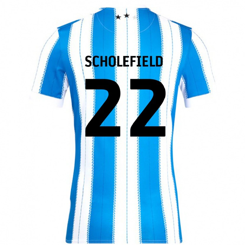 Danxen Kinderen Lois Scholefield #22 Blauw Wit Thuisshirt Thuistenue 2024/25 T-Shirt