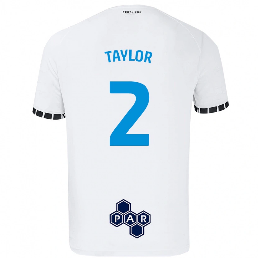 Danxen Kinderen Alex Taylor #2 Wit Thuisshirt Thuistenue 2024/25 T-Shirt