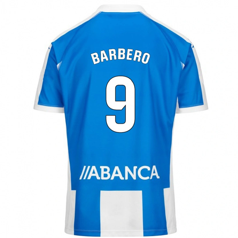 Danxen Kinderen Iván Barbero #9 Blauw Wit Thuisshirt Thuistenue 2024/25 T-Shirt