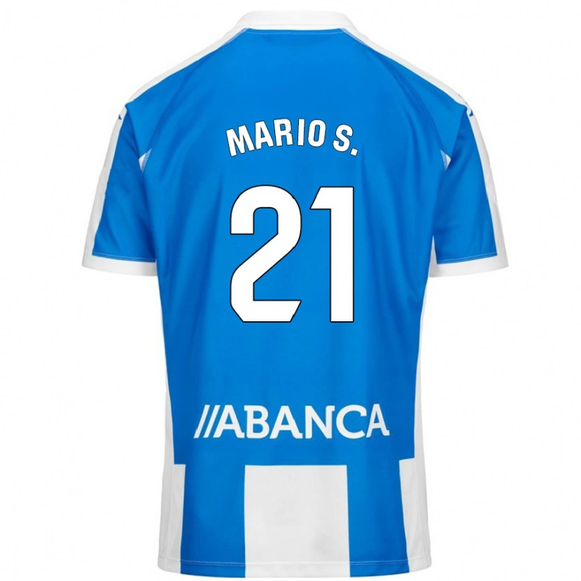 Danxen Kinderen Mario Soriano #21 Blauw Wit Thuisshirt Thuistenue 2024/25 T-Shirt