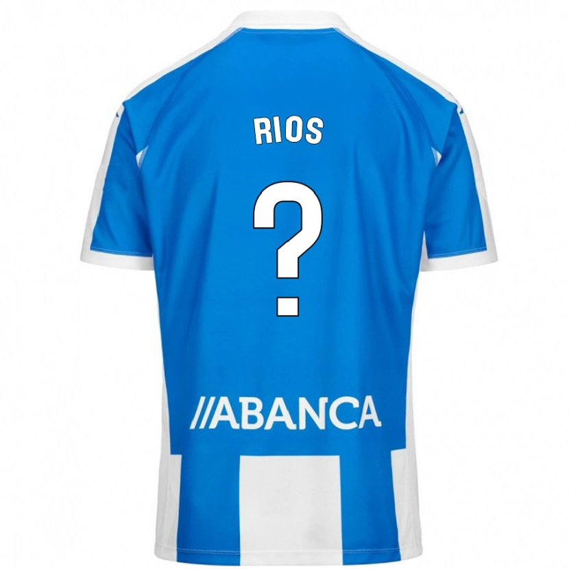 Danxen Kinderen Hugo Rios #0 Blauw Wit Thuisshirt Thuistenue 2024/25 T-Shirt