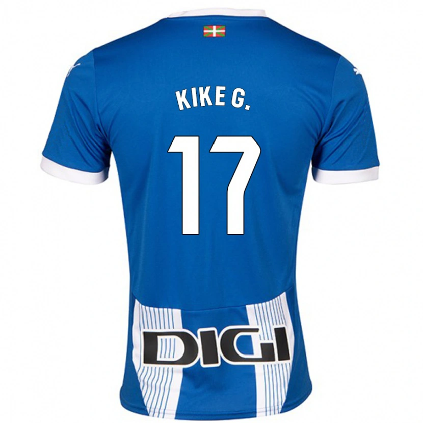 Danxen Kinderen Kike García #17 Blauw Thuisshirt Thuistenue 2024/25 T-Shirt