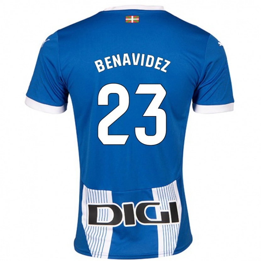 Danxen Kinderen Carlos Benavidez #23 Blauw Thuisshirt Thuistenue 2024/25 T-Shirt
