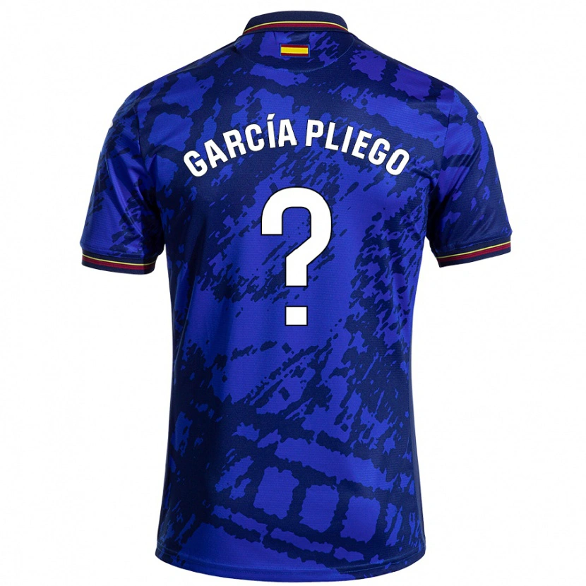 Danxen Kinderen Hugo García Pliego #0 Donkerder Blauw Thuisshirt Thuistenue 2024/25 T-Shirt