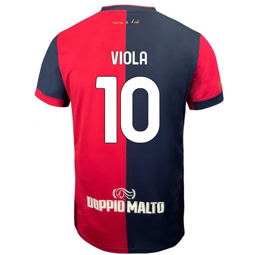 Danxen Kinderen Nicolas Viola #10 Rood Donkerder Blauw Thuisshirt Thuistenue 2024/25 T-Shirt