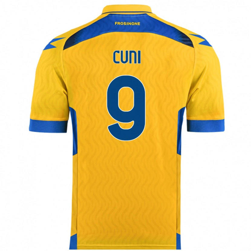 Danxen Kinderen Marvin Cuni #9 Geel Thuisshirt Thuistenue 2024/25 T-Shirt