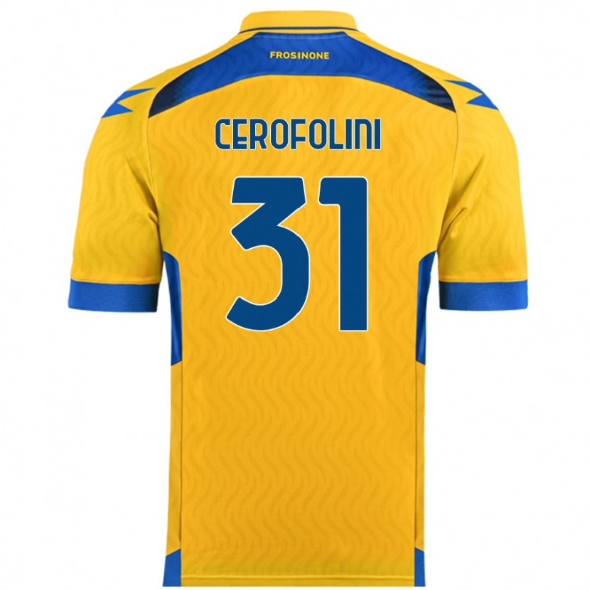 Danxen Kinderen Michele Cerofolini #31 Geel Thuisshirt Thuistenue 2024/25 T-Shirt