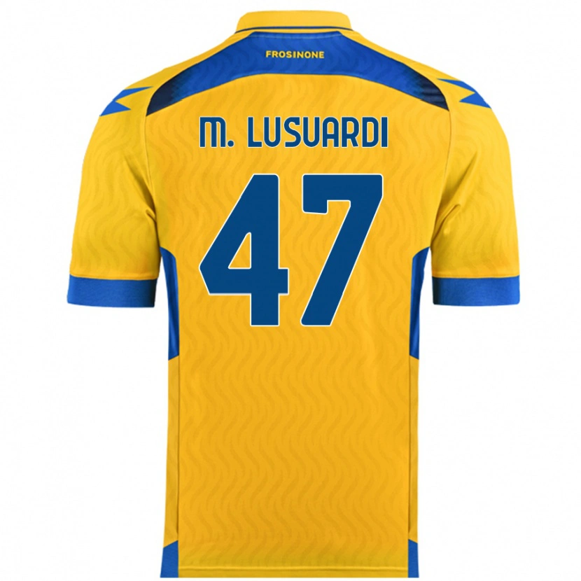 Danxen Kinderen Mateus Lusuardi #47 Geel Thuisshirt Thuistenue 2024/25 T-Shirt
