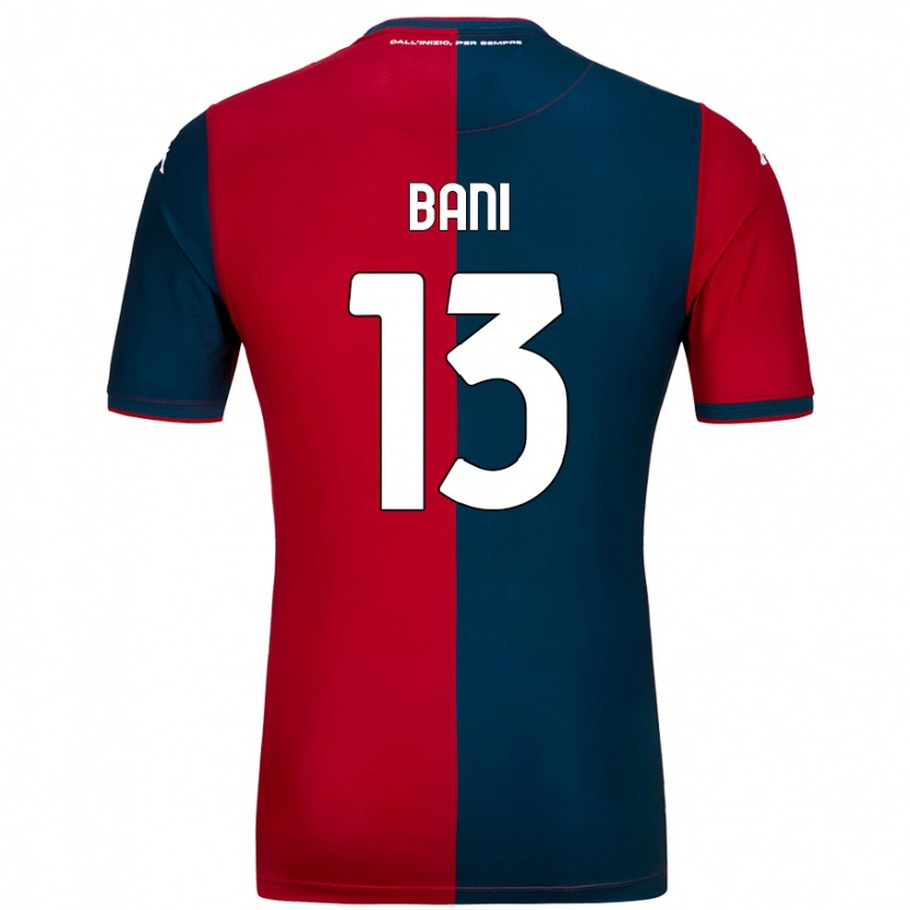 Danxen Kinderen Mattia Bani #13 Rood Donkerblauw Thuisshirt Thuistenue 2024/25 T-Shirt