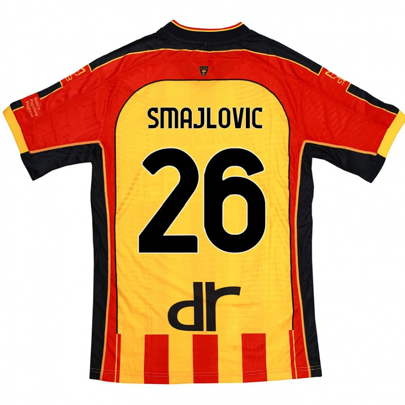 Danxen Kinderen Zinedin Smajlovic #26 Geel Rood Thuisshirt Thuistenue 2024/25 T-Shirt