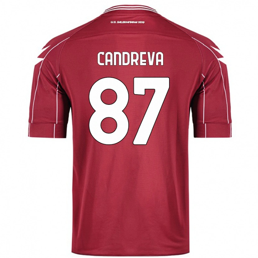 Danxen Kinderen Antonio Candreva #87 Bordeauxrood Thuisshirt Thuistenue 2024/25 T-Shirt