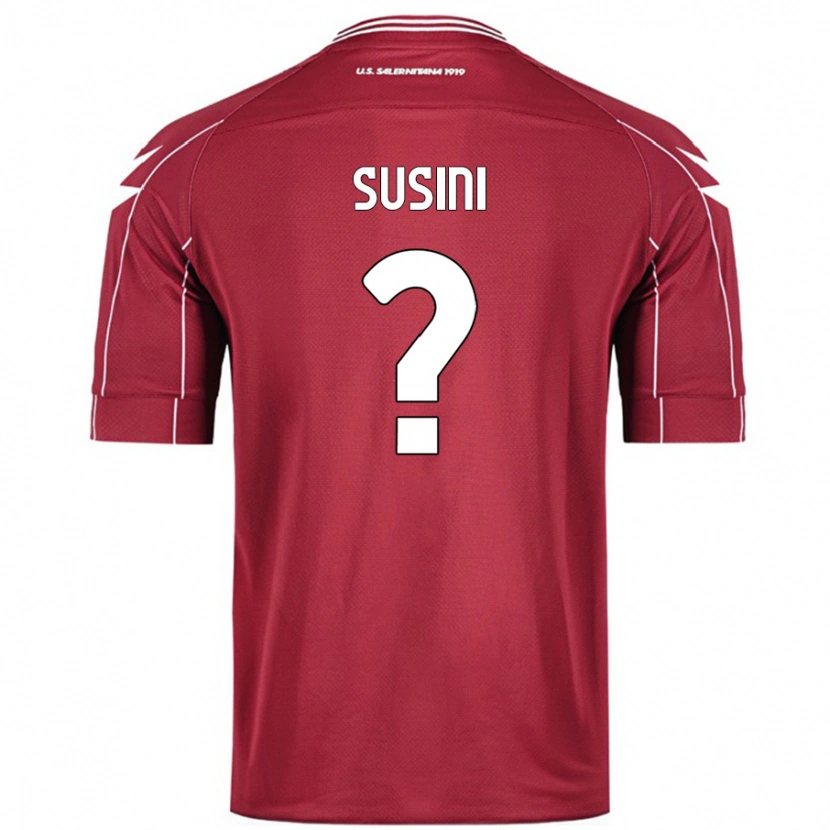 Danxen Kinderen Antonio Susini #0 Bordeauxrood Thuisshirt Thuistenue 2024/25 T-Shirt