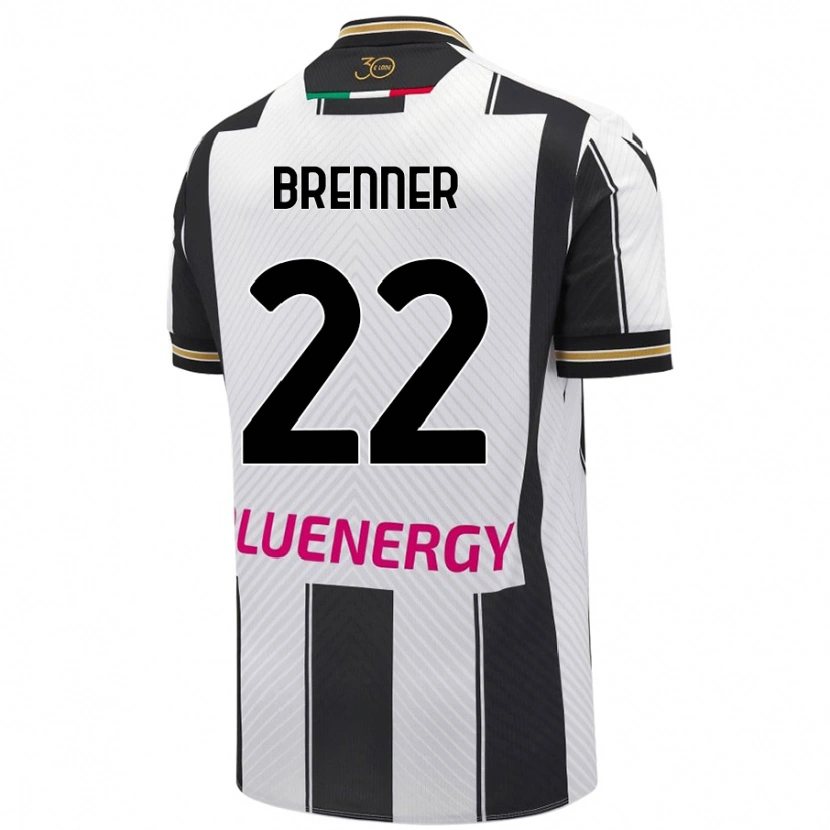 Danxen Kinderen Brenner #22 Wit Zwart Thuisshirt Thuistenue 2024/25 T-Shirt