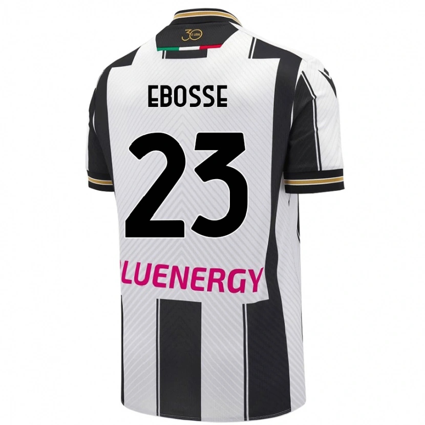 Danxen Kinderen Enzo Ebosse #23 Wit Zwart Thuisshirt Thuistenue 2024/25 T-Shirt
