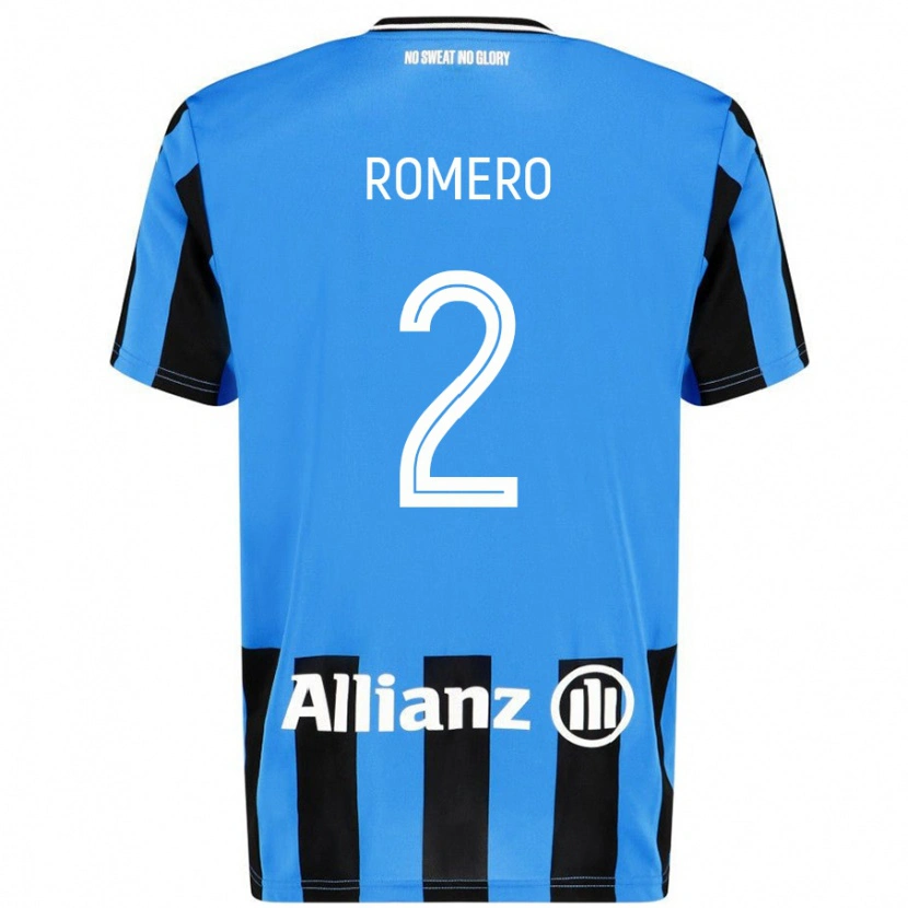Danxen Kinderen Zaid Romero #2 Hemelsblauw Zwart Thuisshirt Thuistenue 2024/25 T-Shirt