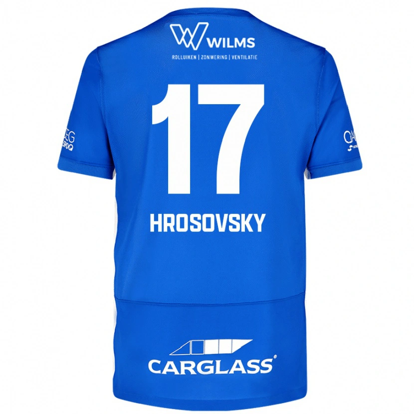 Danxen Kinderen Patrik Hrosovsky #17 Blauw Thuisshirt Thuistenue 2024/25 T-Shirt