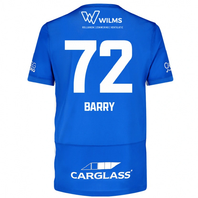 Danxen Kinderen Alpha Barry #72 Blauw Thuisshirt Thuistenue 2024/25 T-Shirt