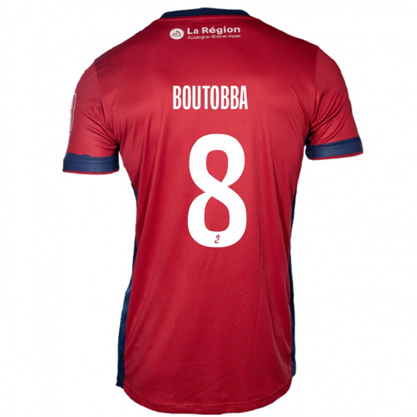 Danxen Kinderen Bilal Boutobba #8 Licht Bordeauxrood Thuisshirt Thuistenue 2024/25 T-Shirt