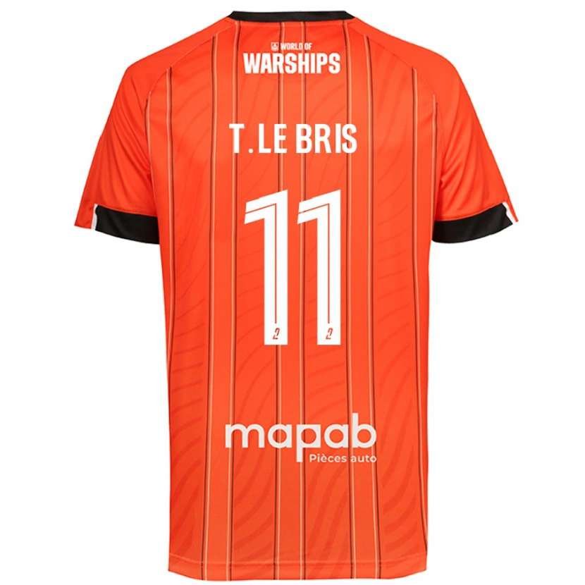 Danxen Kinderen Théo Le Bris #11 Oranje Thuisshirt Thuistenue 2024/25 T-Shirt
