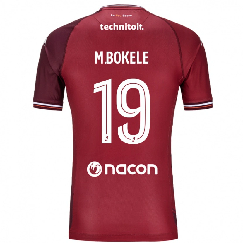 Danxen Kinderen Morgan Bokele #19 Rood Granata Thuisshirt Thuistenue 2024/25 T-Shirt