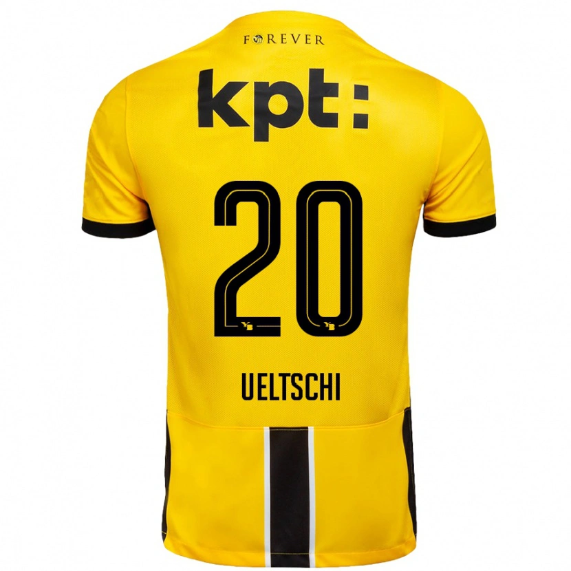 Danxen Kinderen Rilana Ueltschi #20 Geel Zwart Thuisshirt Thuistenue 2024/25 T-Shirt