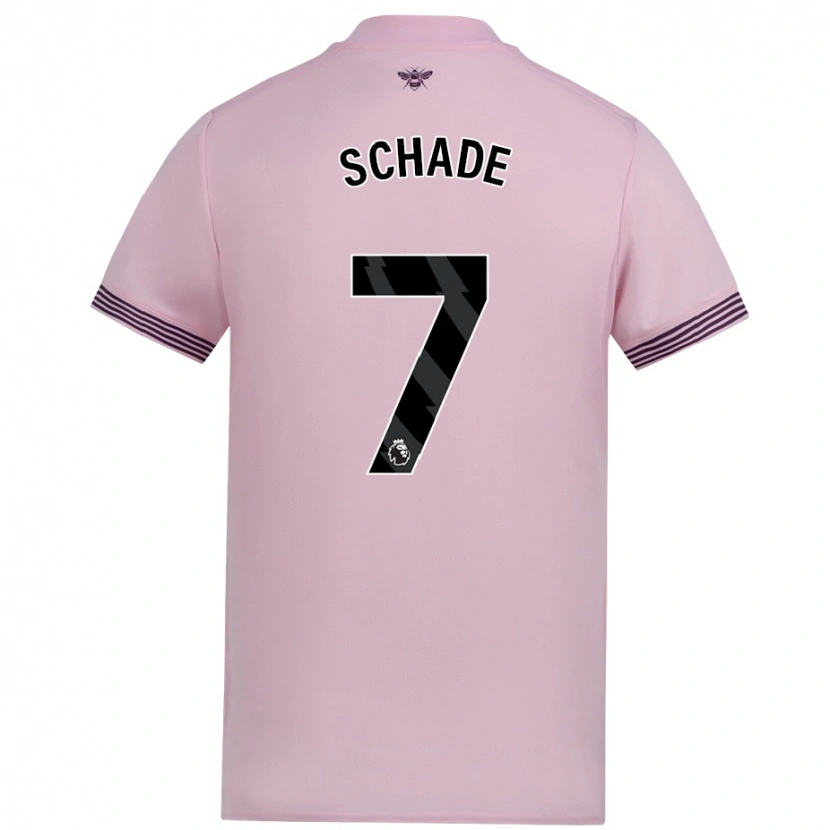 Danxen Kinderen Kevin Schade #7 Roze Uitshirt Uittenue 2024/25 T-Shirt