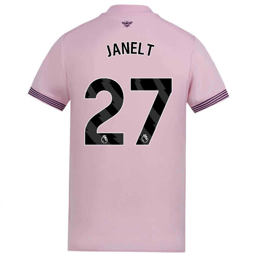 Danxen Kinderen Vitaly Janelt #27 Roze Uitshirt Uittenue 2024/25 T-Shirt