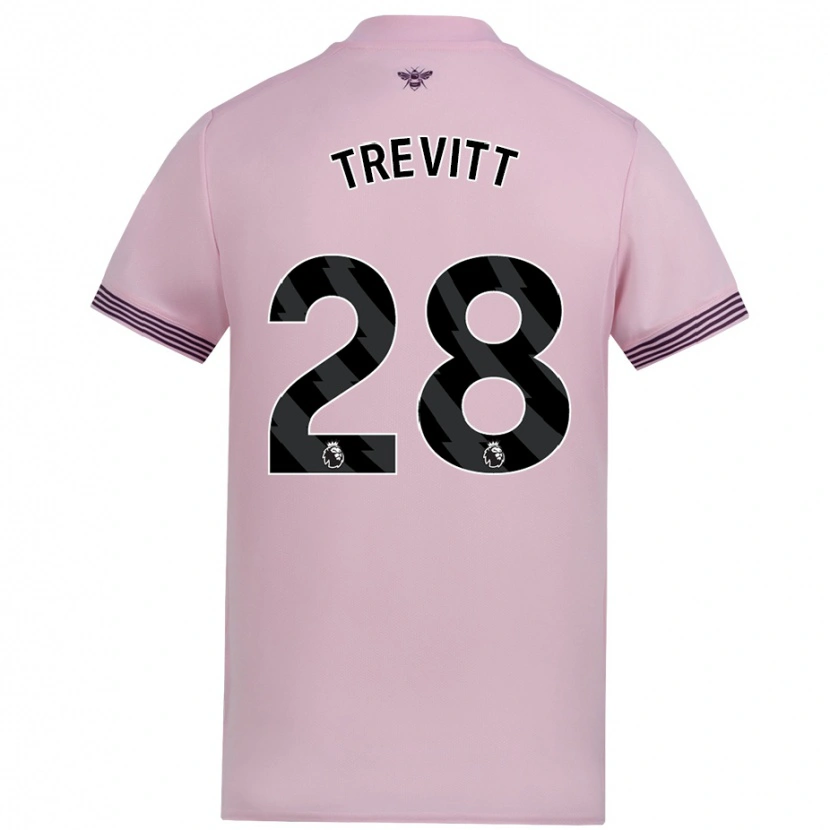 Danxen Kinderen Ryan Trevitt #28 Roze Uitshirt Uittenue 2024/25 T-Shirt