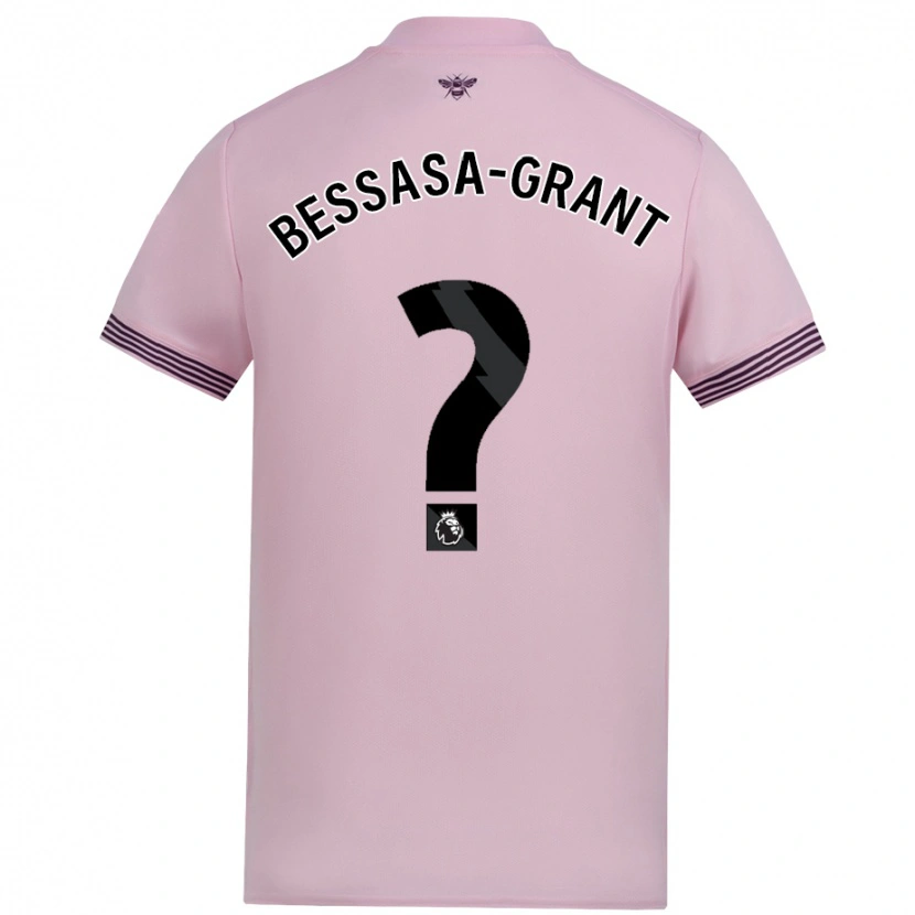 Danxen Kinderen Mekhai Bessasa-Grant #0 Roze Uitshirt Uittenue 2024/25 T-Shirt