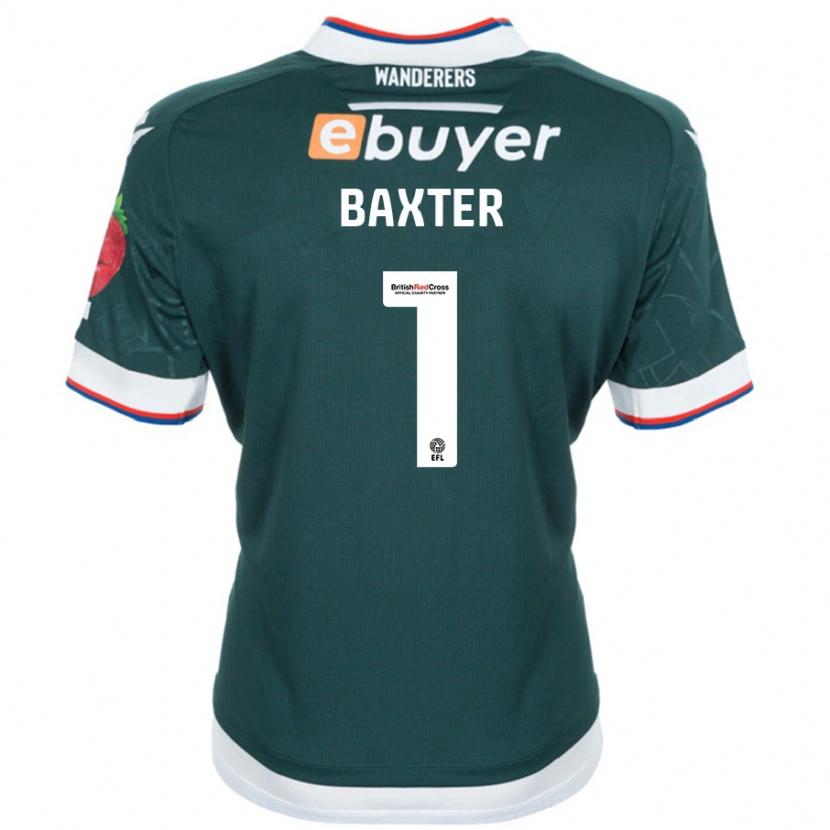 Danxen Kinderen Nathan Baxter #1 Donkergroen Uitshirt Uittenue 2024/25 T-Shirt