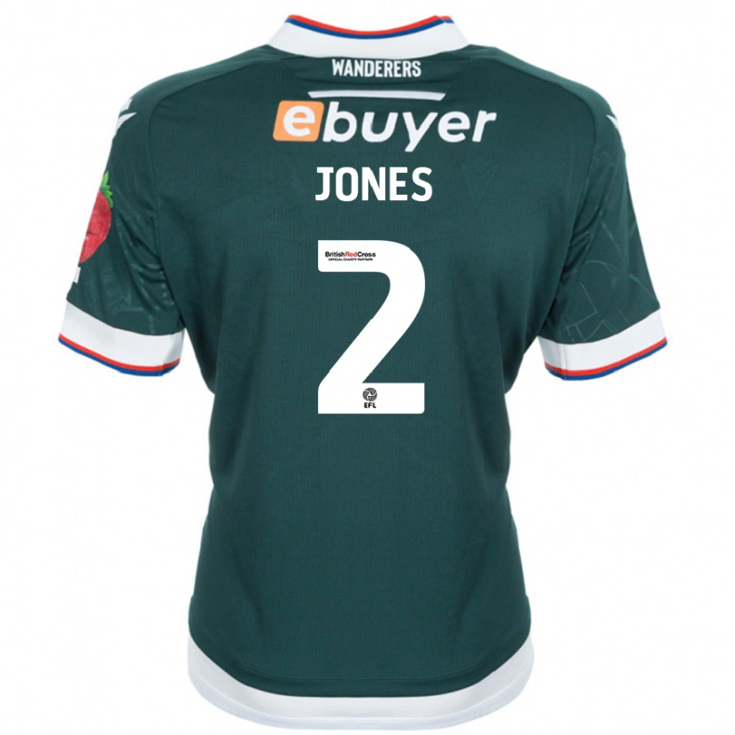 Danxen Kinderen Gethin Jones #2 Donkergroen Uitshirt Uittenue 2024/25 T-Shirt