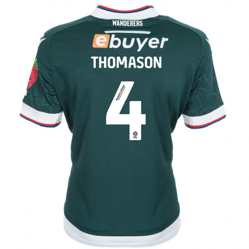 Danxen Kinderen George Thomason #4 Donkergroen Uitshirt Uittenue 2024/25 T-Shirt