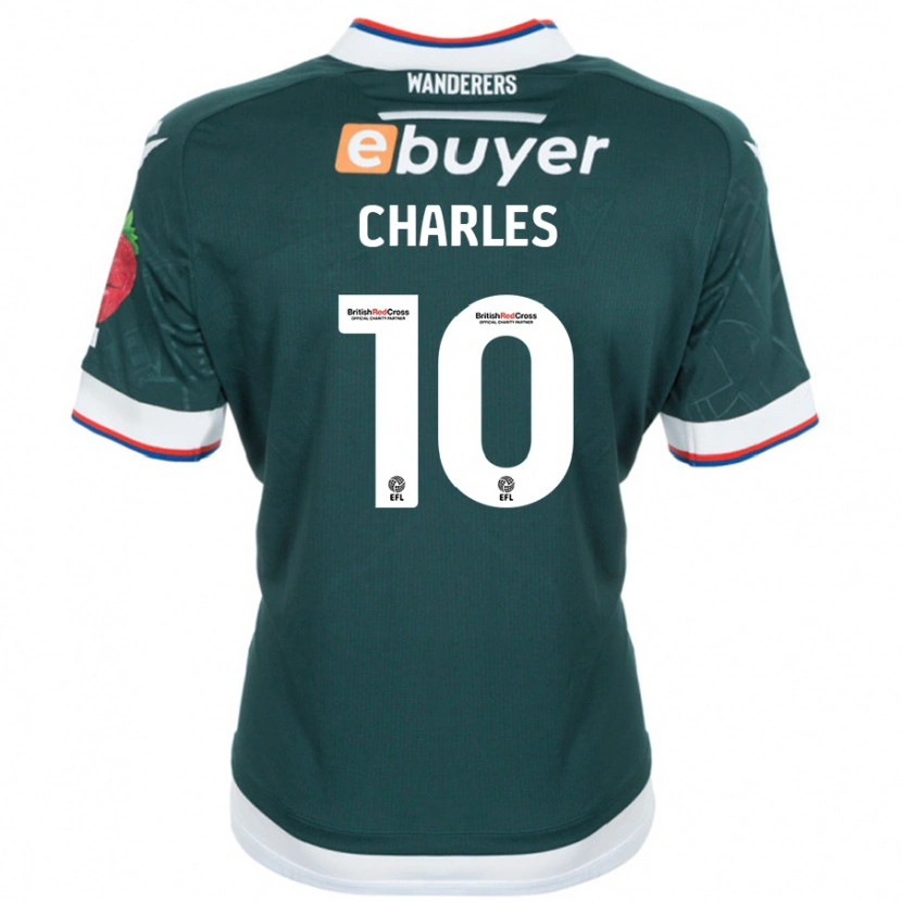 Danxen Kinderen Dion Charles #10 Donkergroen Uitshirt Uittenue 2024/25 T-Shirt