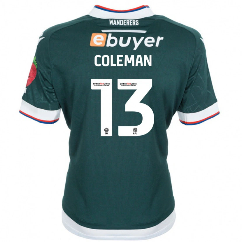 Danxen Kinderen Joel Coleman #13 Donkergroen Uitshirt Uittenue 2024/25 T-Shirt