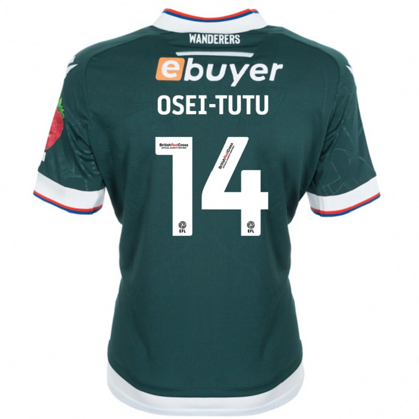 Danxen Kinderen Jordi Osei-Tutu #14 Donkergroen Uitshirt Uittenue 2024/25 T-Shirt