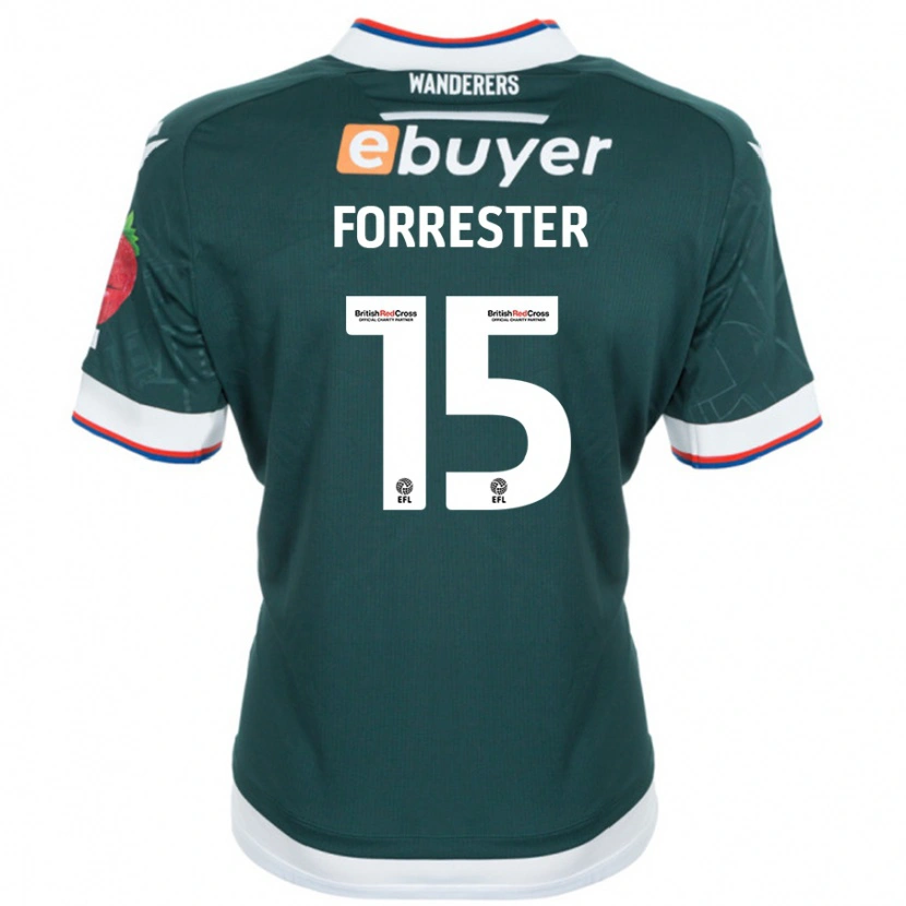 Danxen Kinderen Will Forrester #15 Donkergroen Uitshirt Uittenue 2024/25 T-Shirt